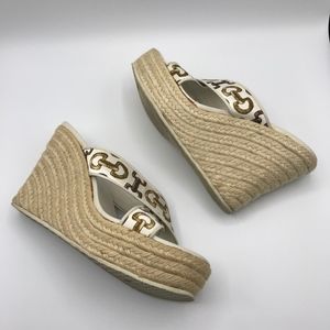 Gucci White Platform Espadrille